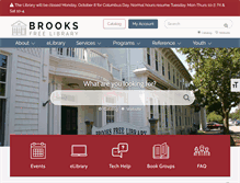 Tablet Screenshot of brooksfreelibrary.org